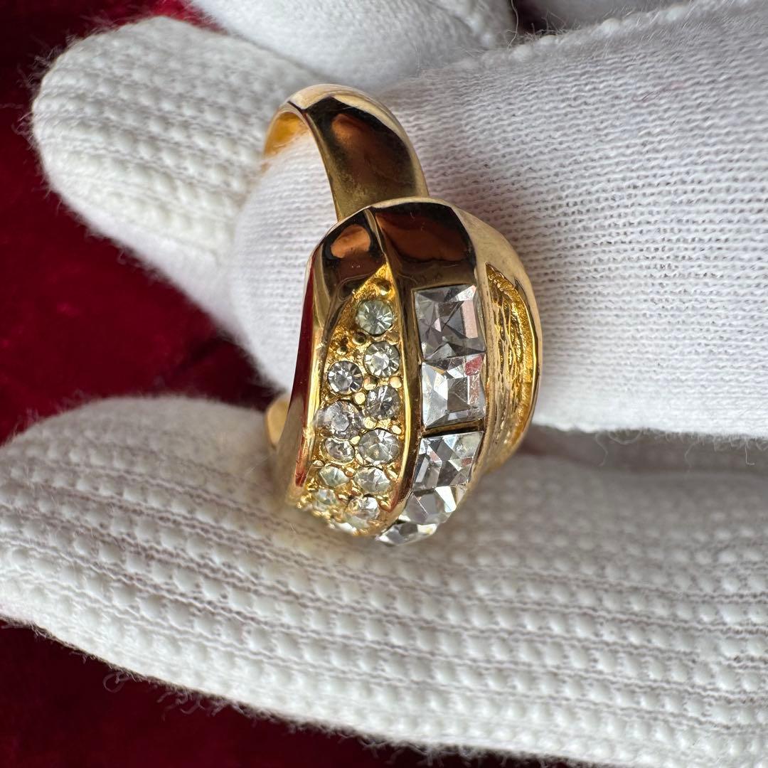 【希少】Diorヴィンテージ リング ゴールド フリーサイズ 現状12号#145