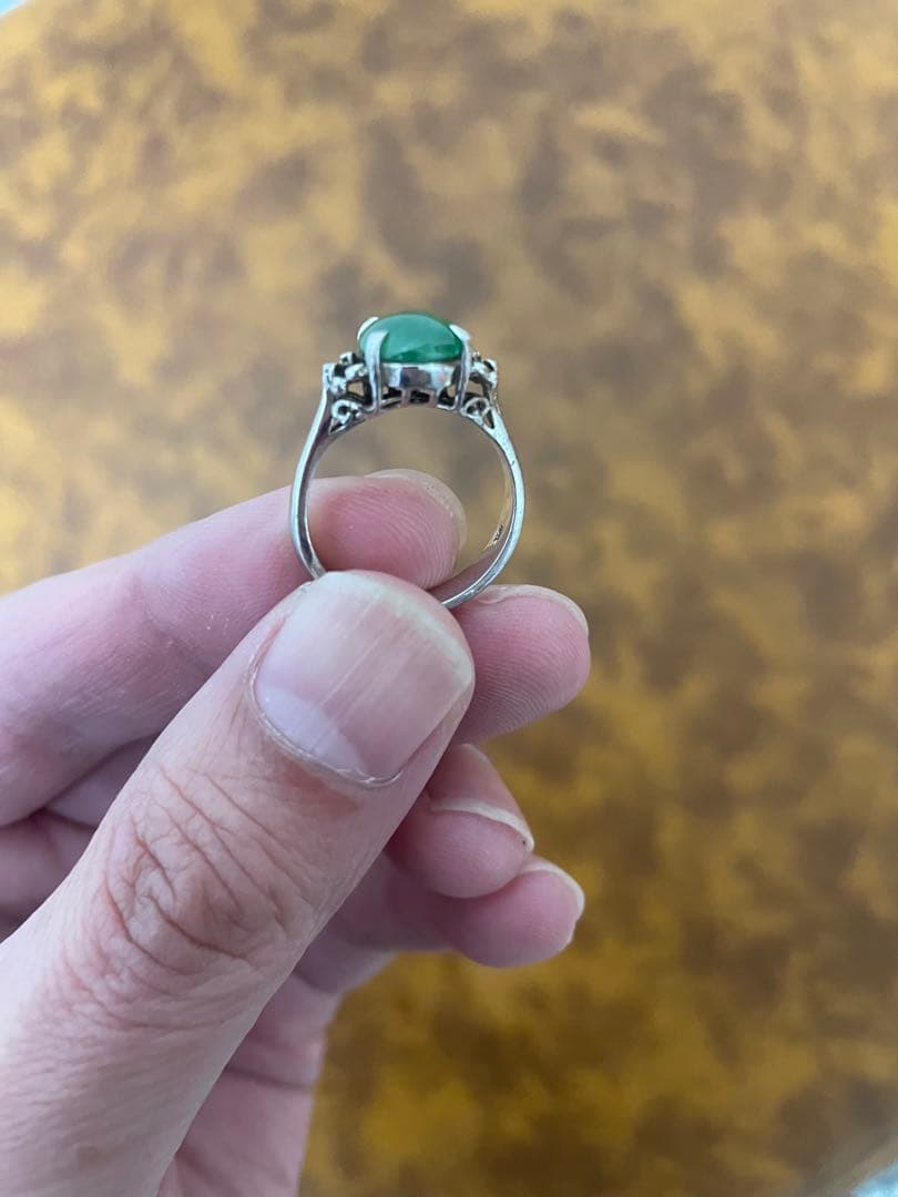 翡翠　18k リング