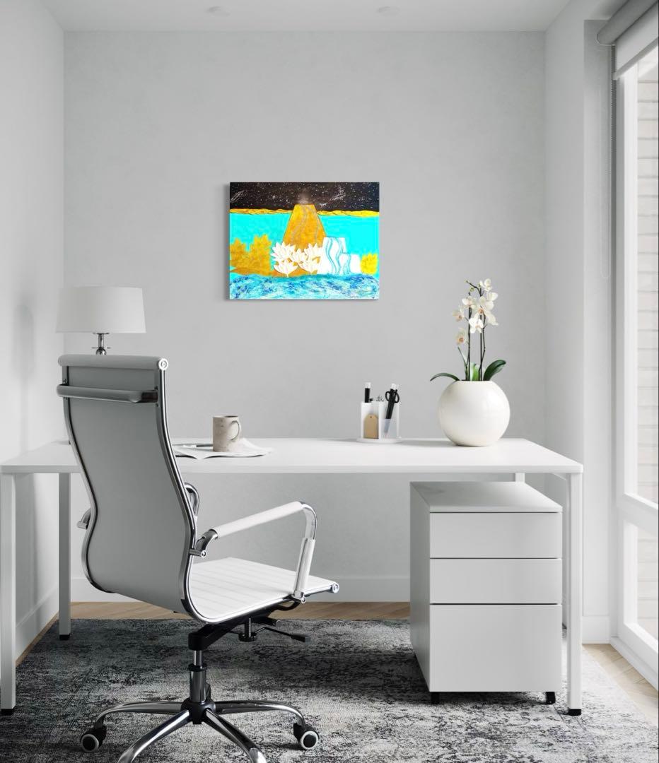 開運絵画　オリジナル　龍体文字　昇龍　金龍