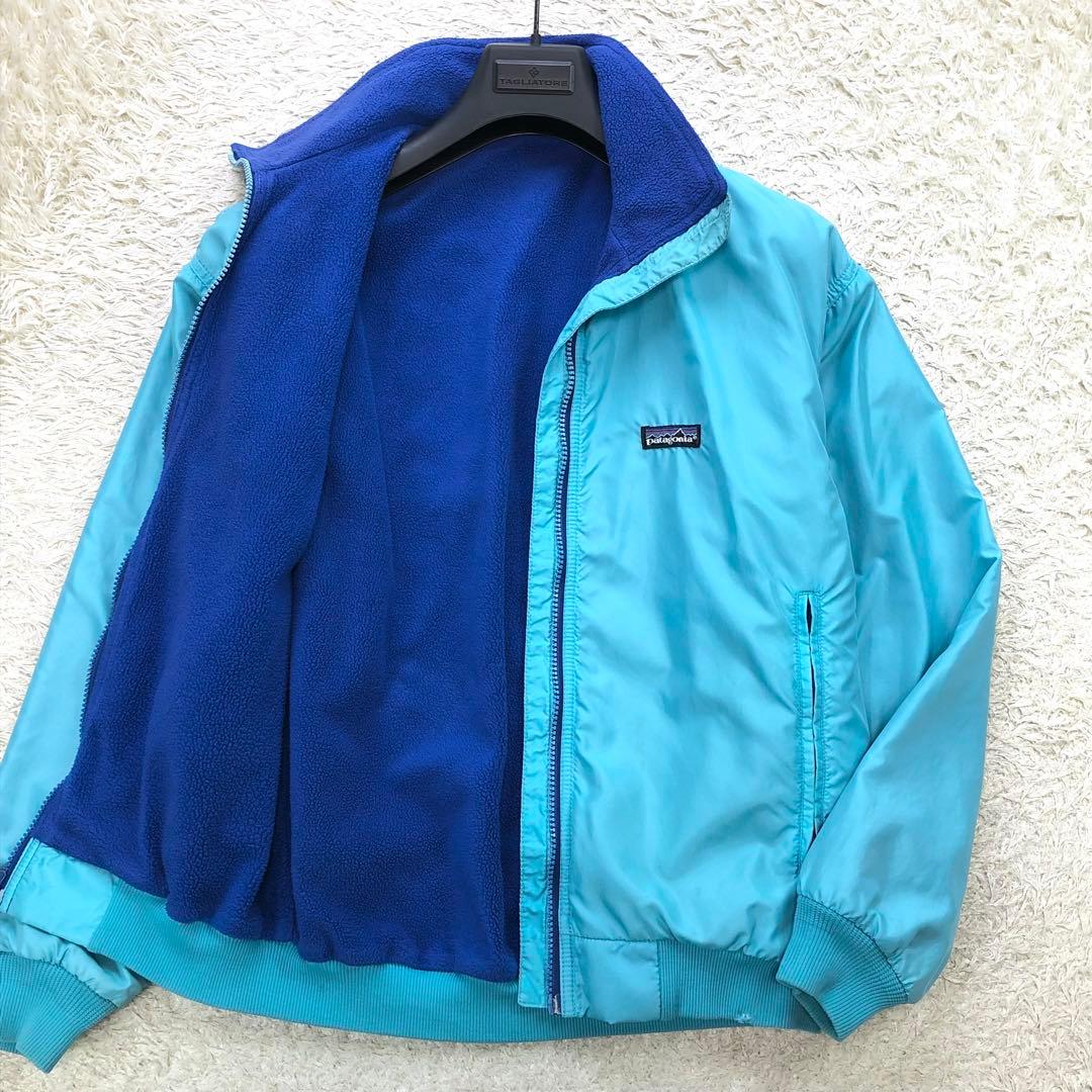 90s USA製 パタゴニア シェルドシンチラ ターコイズ フリース ジャケット
