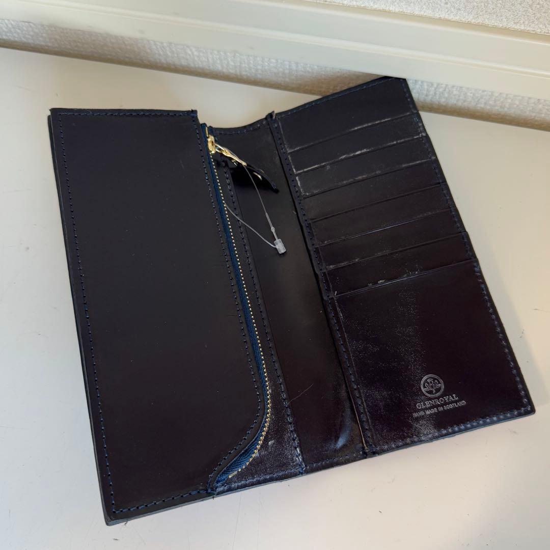 新品　GLEN グレンロイヤル　ロングウォレット　ダークブルー