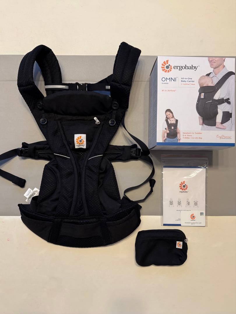 【値下げ】！！美品！！エルゴ 抱っこ紐 オムニブリーズ　オニキスブラック