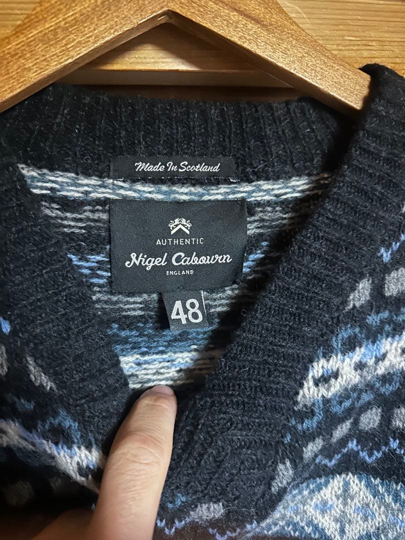 最安値美品送料無料オシャレ完売Nigel Cabourn Vネックセーター 48