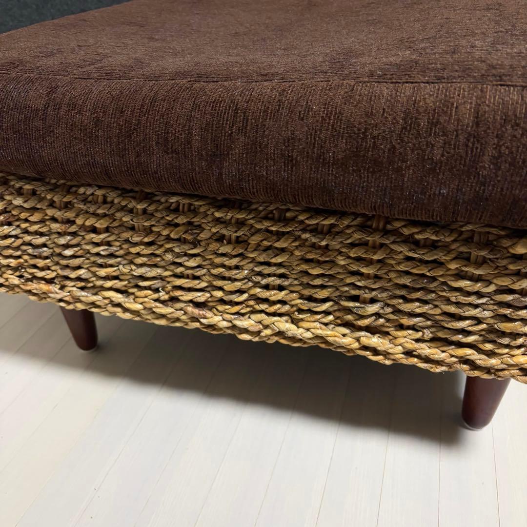 アバカ　オットマン　北欧　リゾート風　アジアン　スツール　ウォーターヒヤシンス