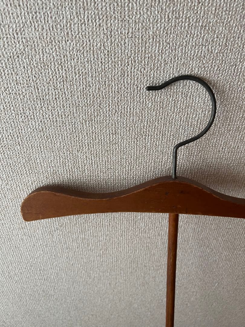 ヴィンテージ長い柄の木製ハンガー インテリアディスプレイ店舗什器
