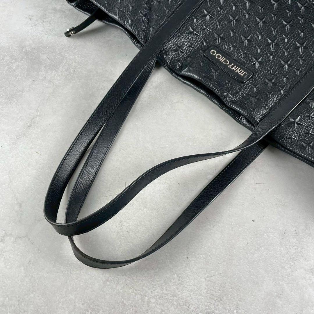 【極美品】ジミーチュウ トートバッグ エンボス ピムリコ レザー 本革 ブラック