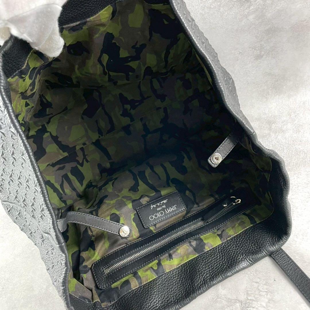 【極美品】ジミーチュウ トートバッグ エンボス ピムリコ レザー 本革 ブラック