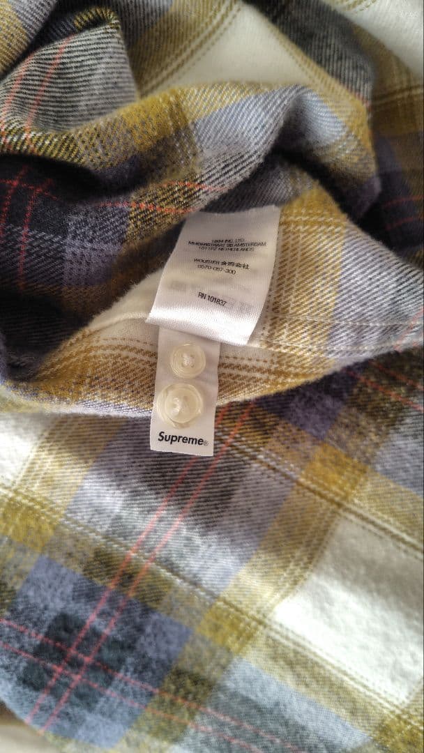 k*7様 Supreme 22ss Brushed Plaid Flannel