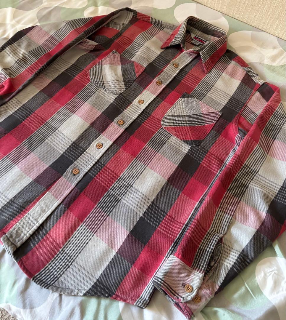 好配色 80s BIGMACビンテージ ネルシャツ オンブレ チェック USA製