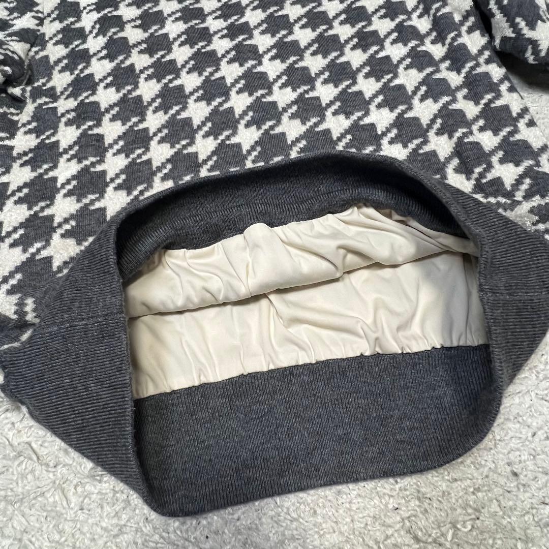 ビームスゴルフ 千鳥格子柄 防風 ニット プルオーバー Vネック メンズ M