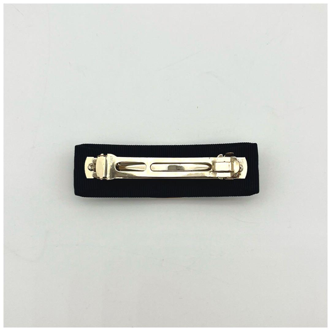 結☆サルヴァトーレフェラガモ ヴァラリボン バレッタ ブラック