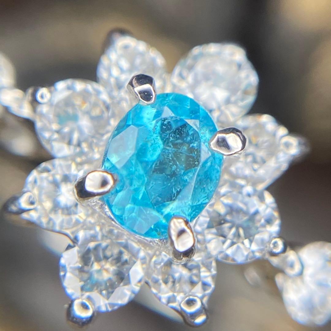 『専用です』天然パライバトルマリン ダイヤモンド 計0.631ct中宝研ブラジル