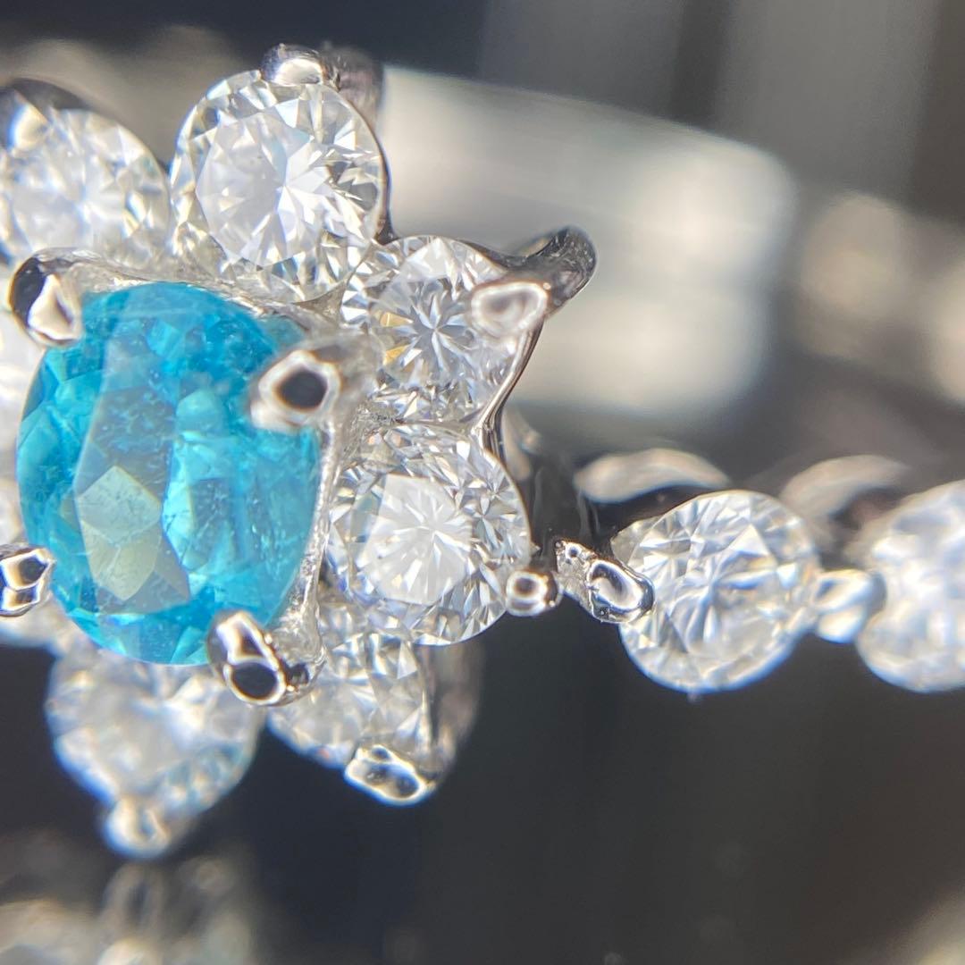 『専用です』天然パライバトルマリン ダイヤモンド 計0.631ct中宝研ブラジル