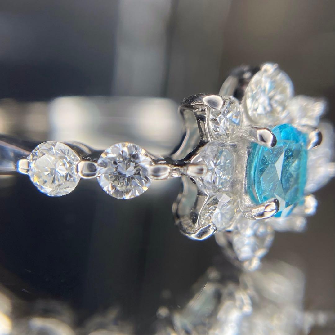 『専用です』天然パライバトルマリン ダイヤモンド 計0.631ct中宝研ブラジル