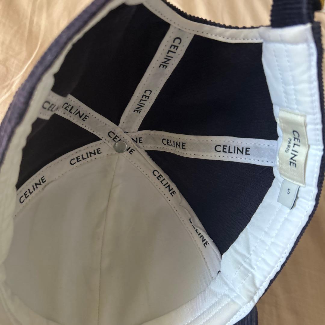 セリーヌ　トリオンフ　キャップ　コーデュロイ