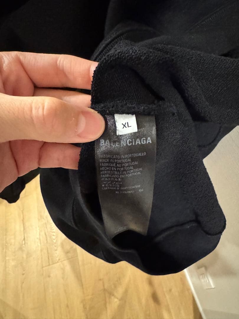 BALENCIAGA ブラック パーカー XL
