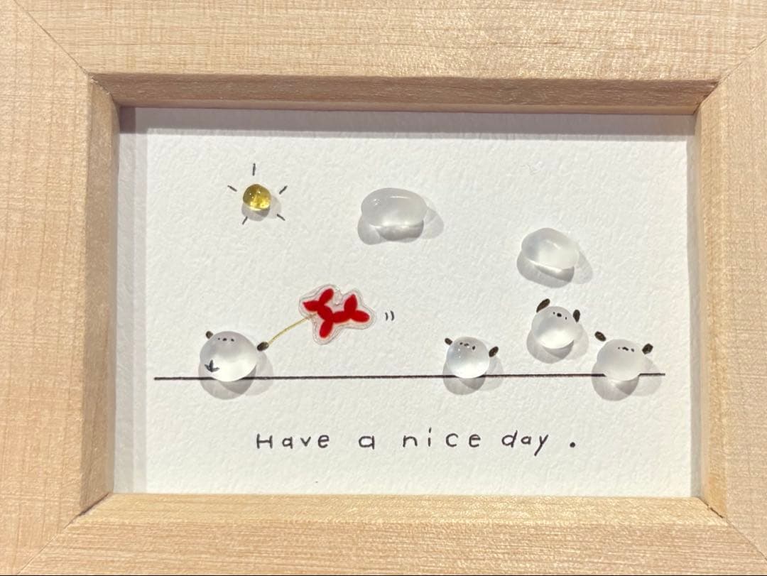 きい　。　シーグラスアート