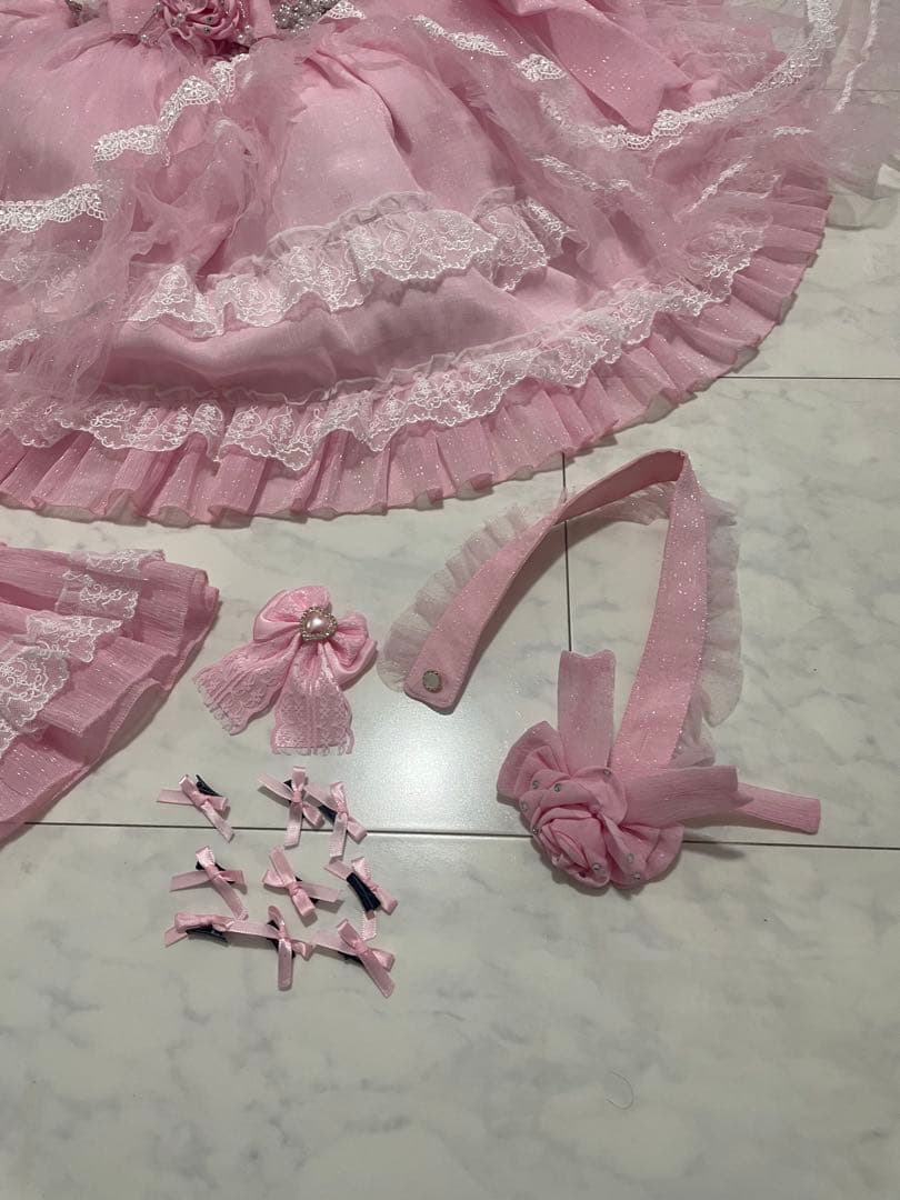 ゴスロリ・ロリータ ピンクドレス コスプレ　天使系　姫系