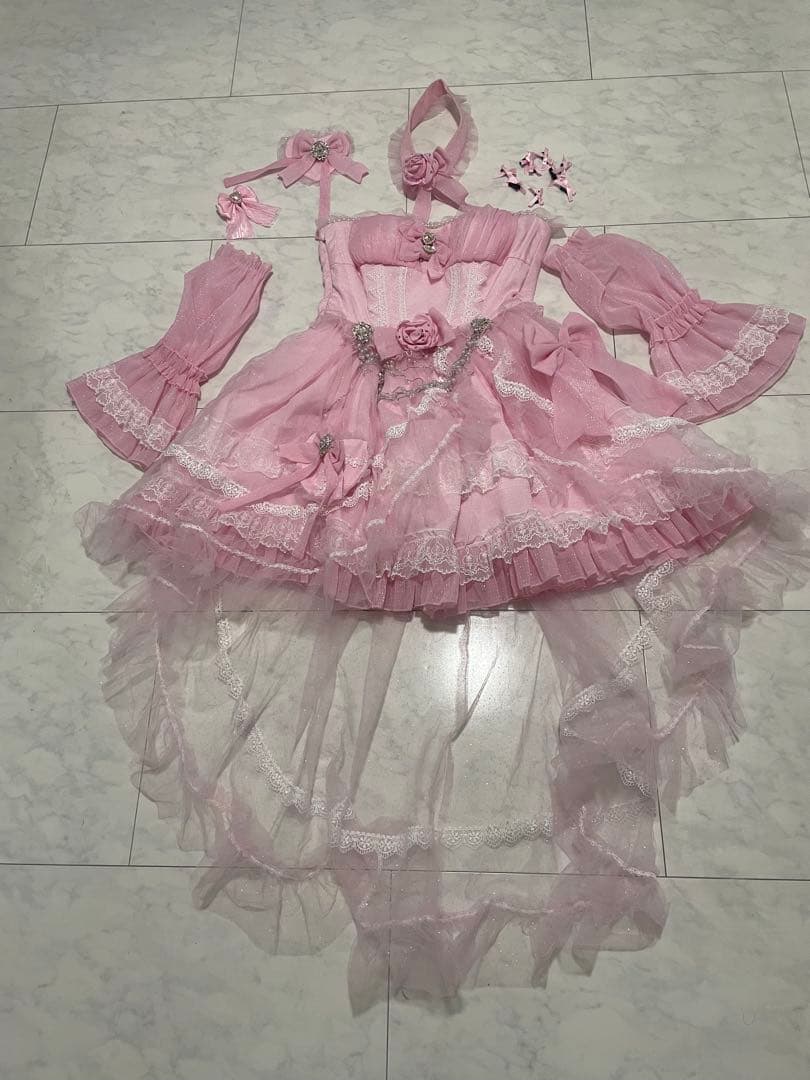 ゴスロリ・ロリータ ピンクドレス コスプレ　天使系　姫系