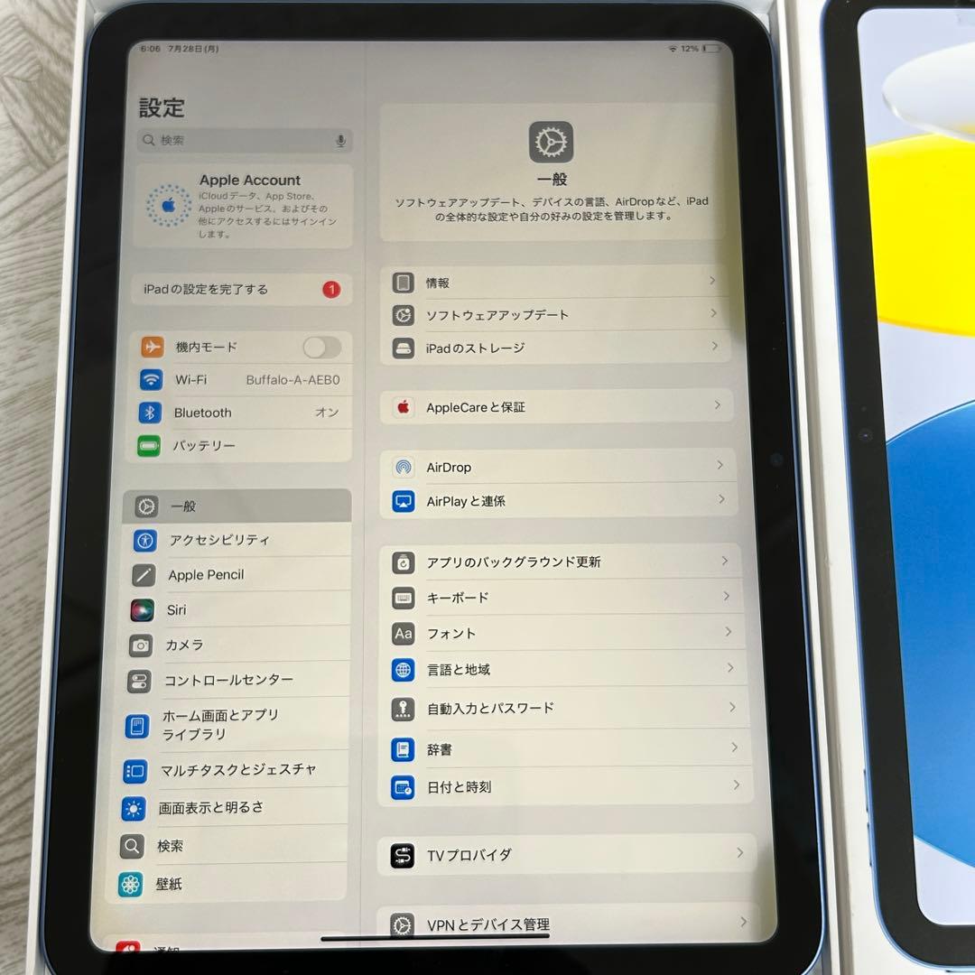 iPad（第10世代）3L204J/A Wi-Fi 64GB ブルー　①