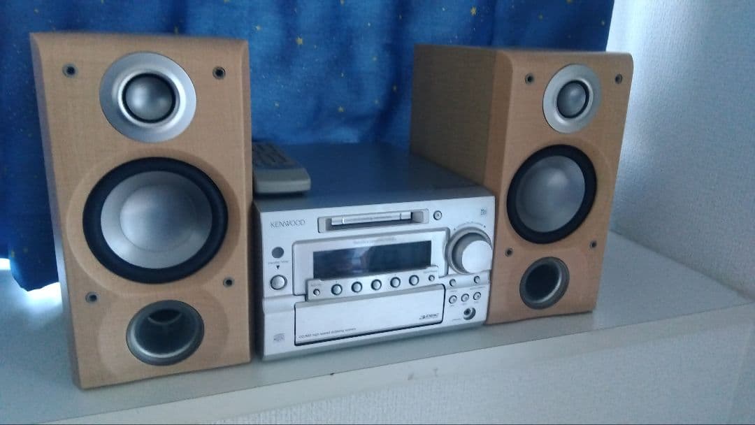 KENWOOD 3CD MD ミニコンポ スピーカー、リモコン付き