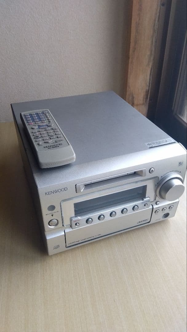 KENWOOD 3CD MD ミニコンポ スピーカー、リモコン付き