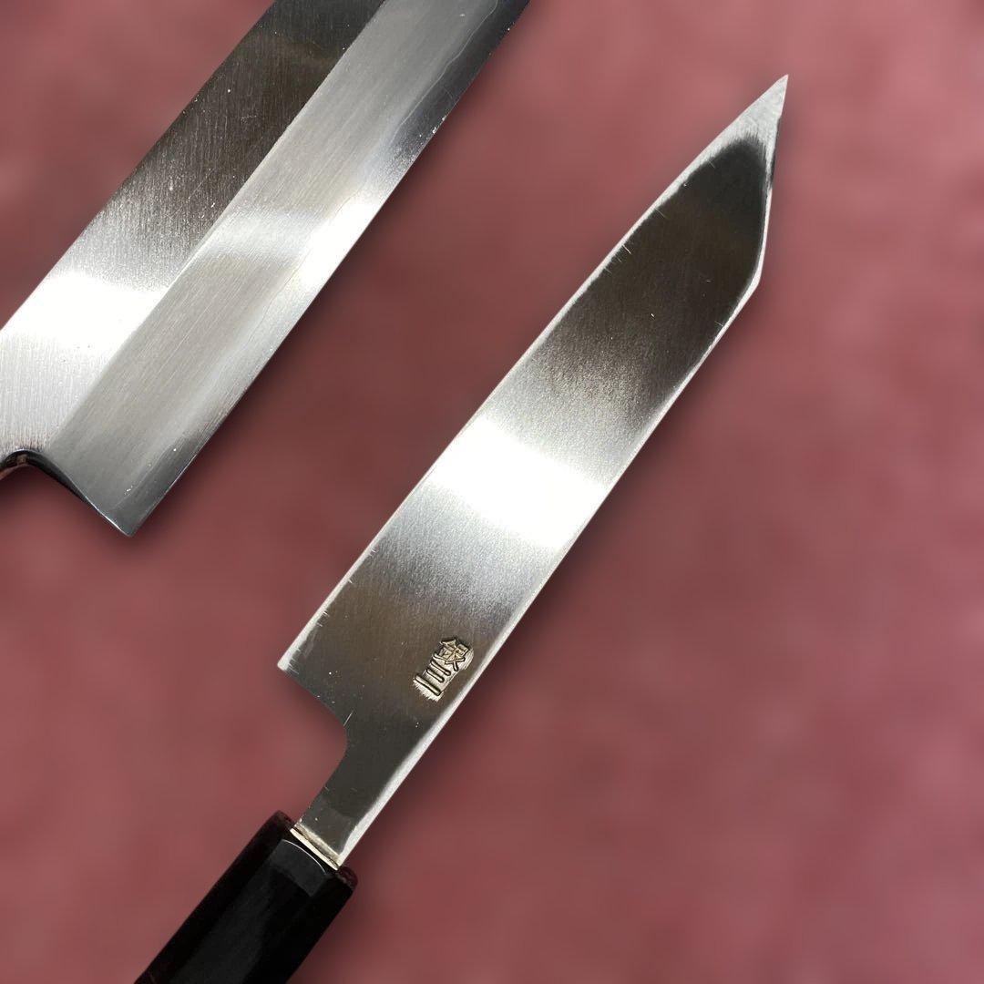 銀三　特製万能型ペティ包丁150㎜5寸とケンムキ包丁180㎜6寸のセット