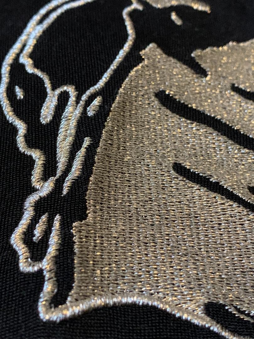 ヒステリックグラマー　レーヨンスカジャン　Fフリー ヒスガールの刺繍ブラック