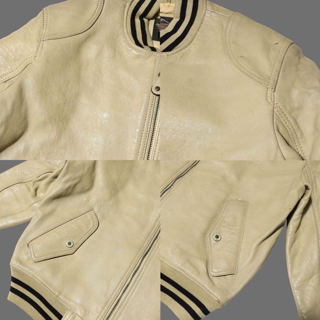 希少★90s★ハーレーダビッドソン★スタジャン★レザージャケット★ボンバー★短丈