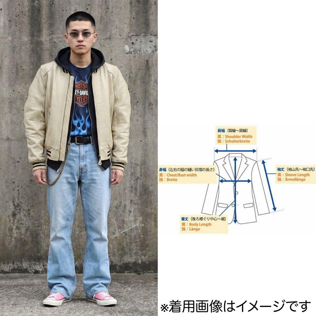 希少★90s★ハーレーダビッドソン★スタジャン★レザージャケット★ボンバー★短丈