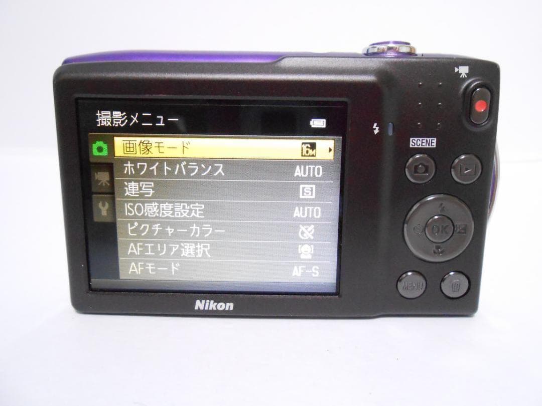 【お値下げ歓迎・美品】　ニコン　Nikon COOLPIX S3300 パープル