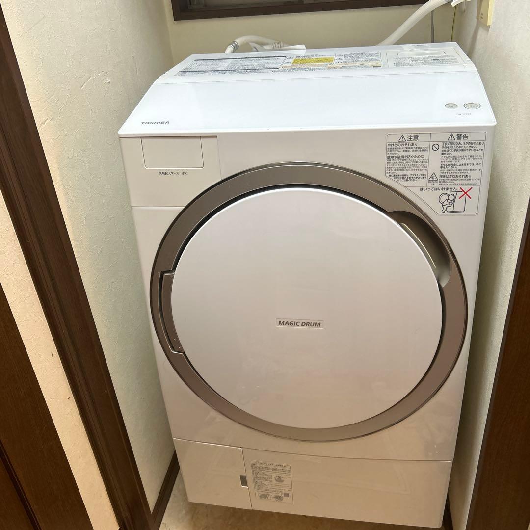 ジャンク品MAGIC DRUM ドラム式洗濯機 本体 ホワイト