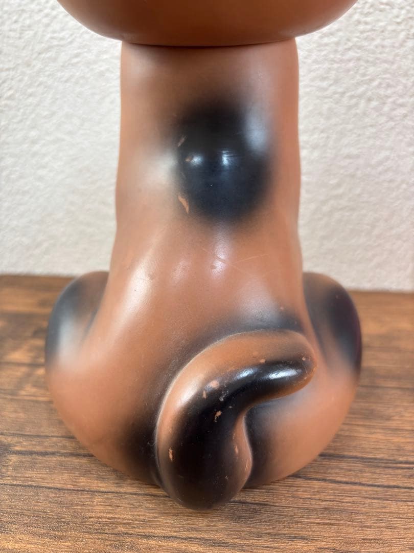 昭和レトロ ソフビ人形 笛付 ラバードール 犬 茶色