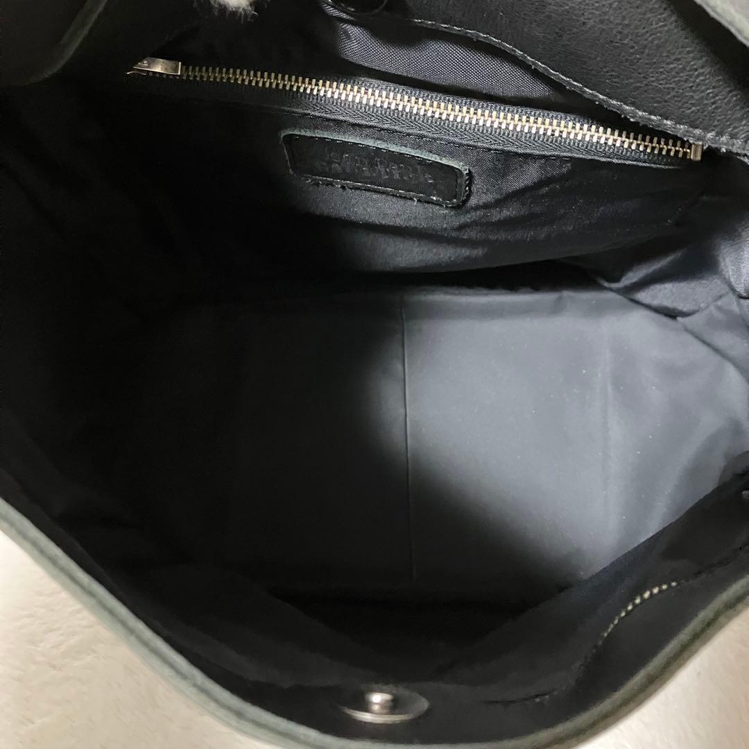 収納袋 Jean Paul Gaultier ワンショルダーバッグ 黒 革 A4