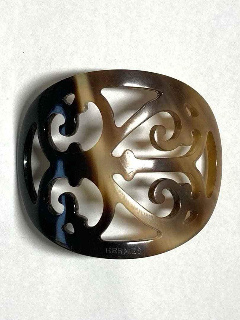 HERMES エルメス　ロカイユ　バッファローホーン　かんざし　ヘアアクセサリー