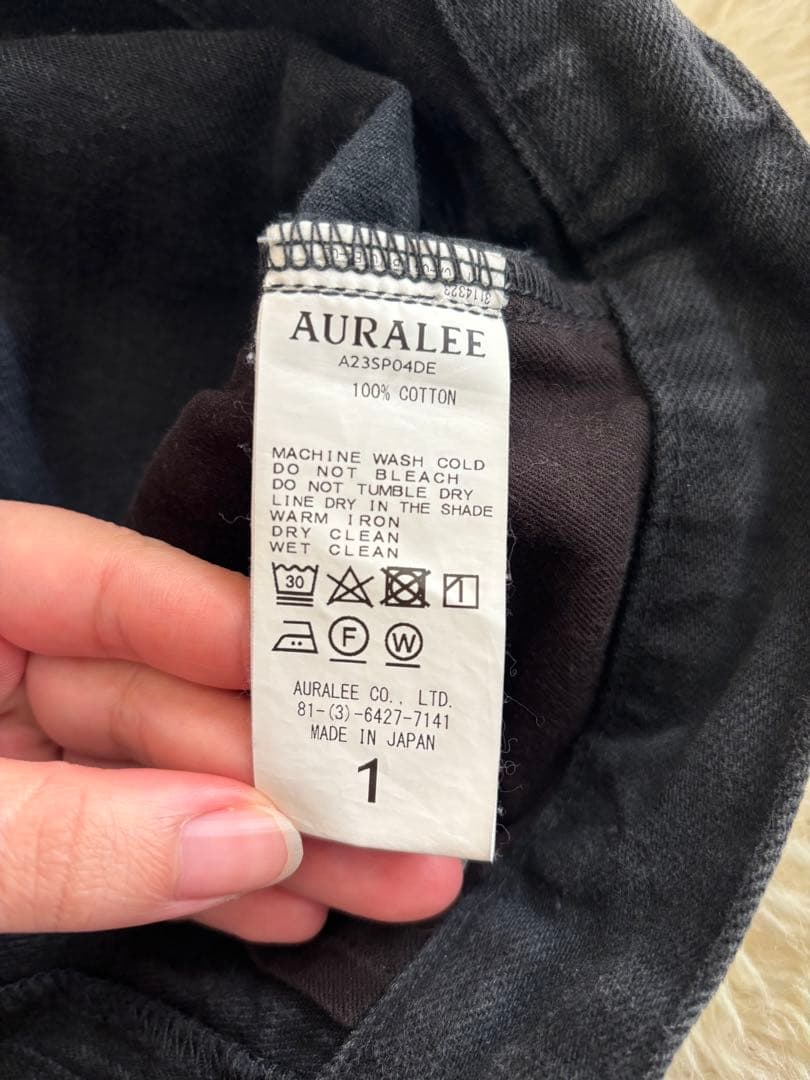 パンツ AURALEE SELVEDGE FADED LIGHT DENIM PANTS