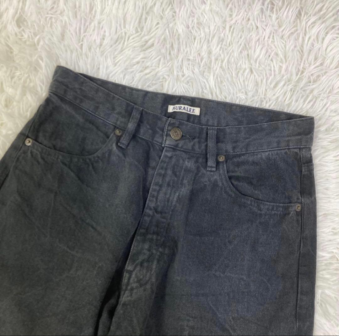 パンツ AURALEE SELVEDGE FADED LIGHT DENIM PANTS