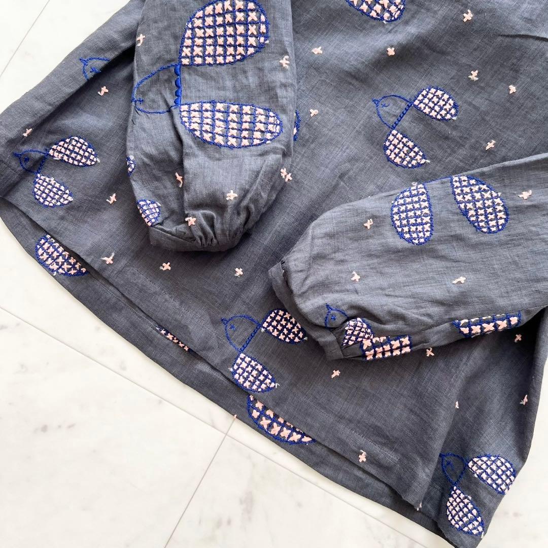 mina perhonen plover リネン ボウタイリボン付き ブラウス