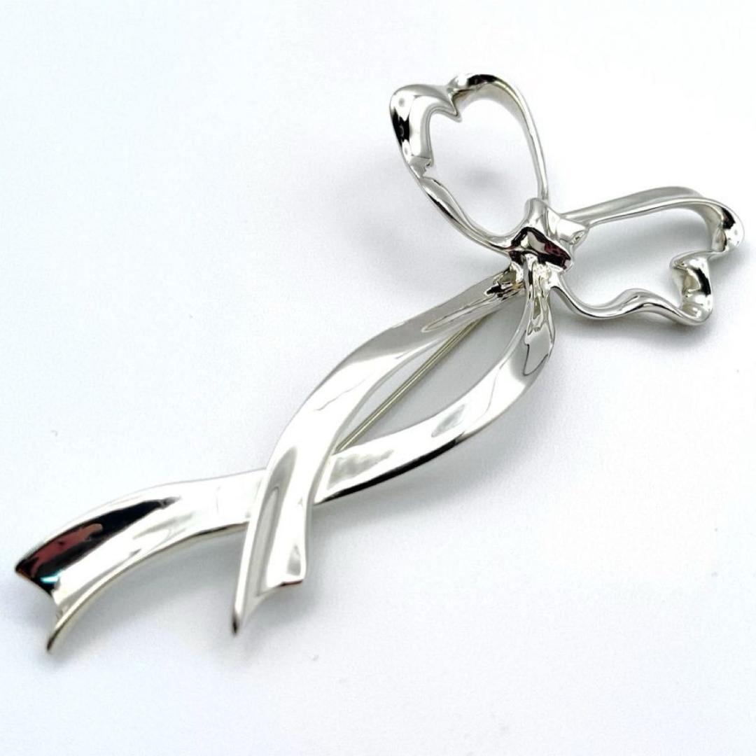 TIFFANY　ティファニー　リボン　ブローチ　ラージ　シルバー　Ag925