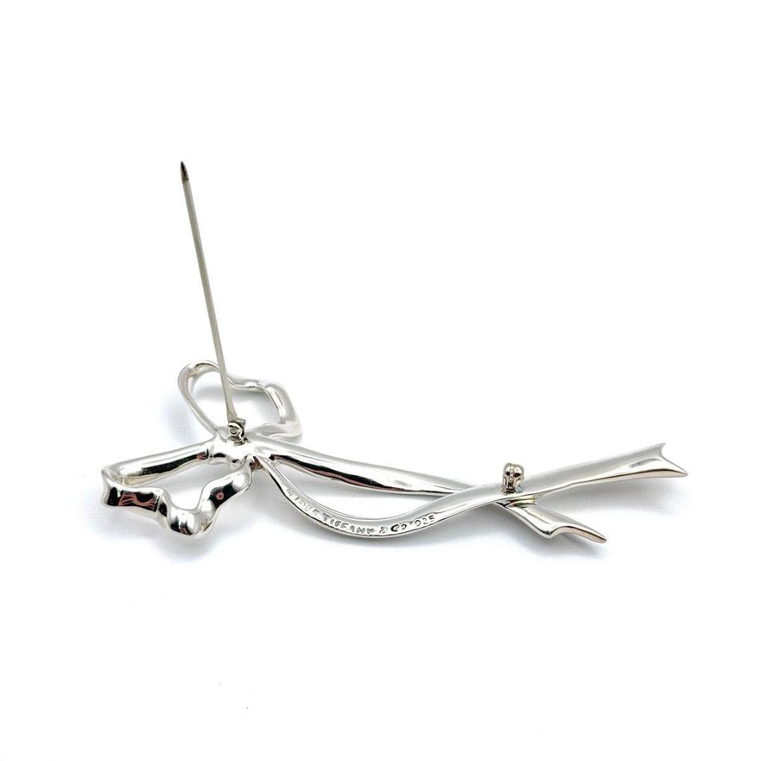 TIFFANY　ティファニー　リボン　ブローチ　ラージ　シルバー　Ag925