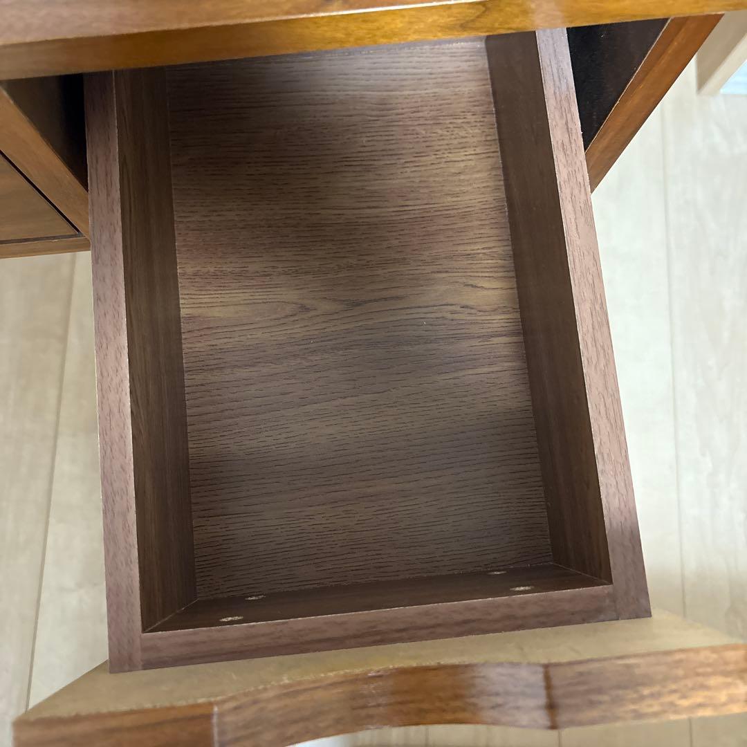 ノーチェ　NOCE ブラウン木製ドレッサー 引き出し2つ