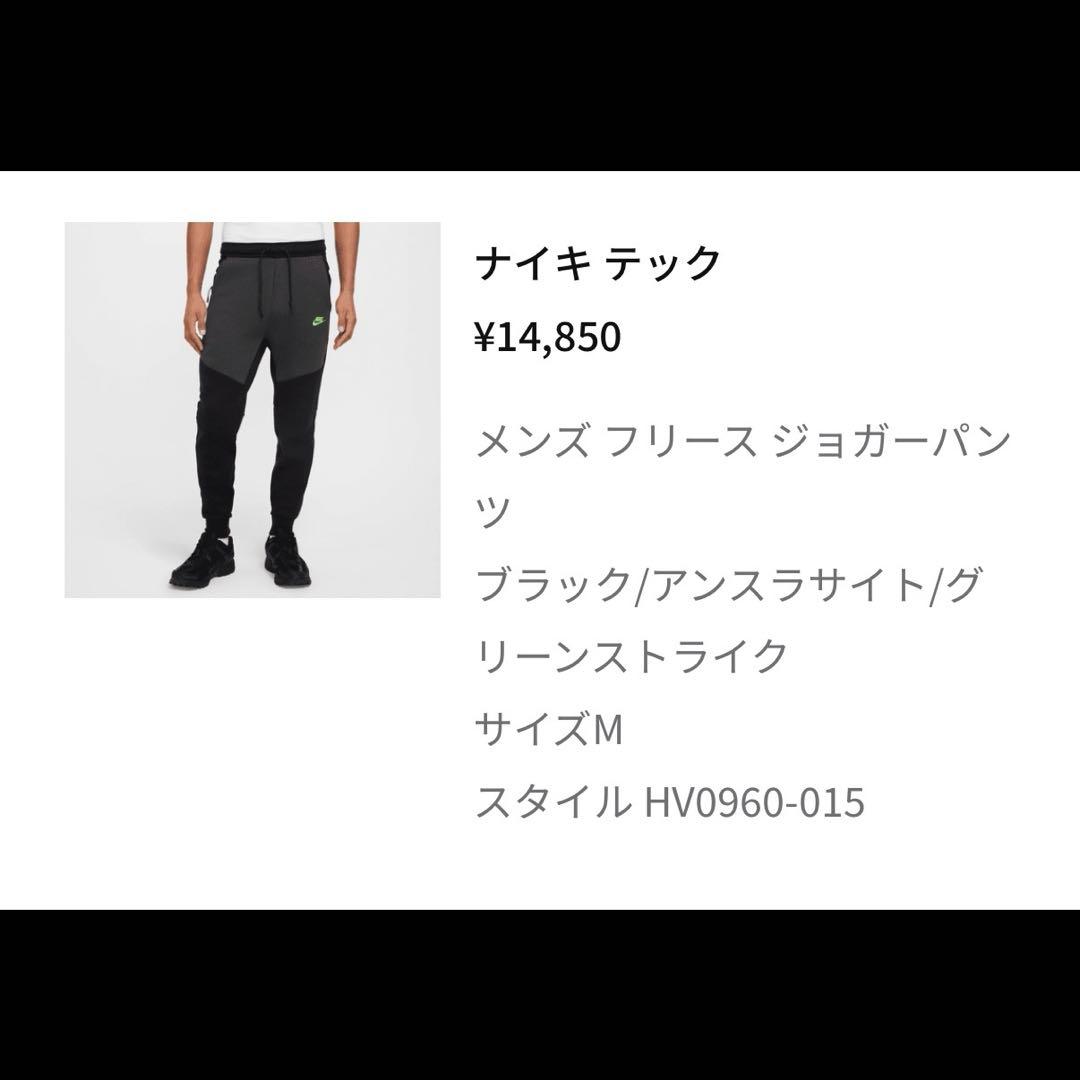 ナイキ　テックフリース　メンズ　上下セット