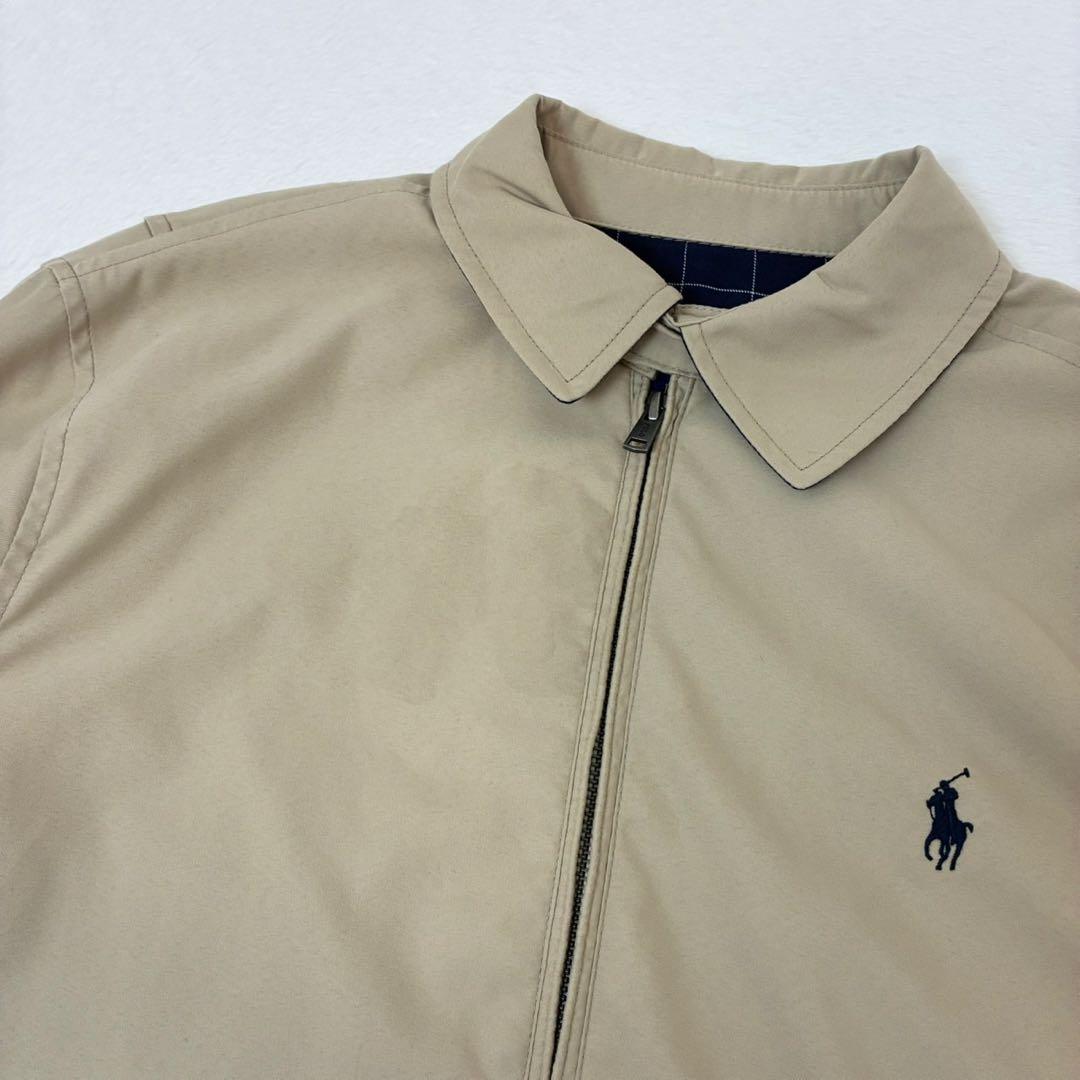 ポロラルフローレン　スウィングトップ　ベージュ　ポニー刺繍　総裏地　Sサイズ