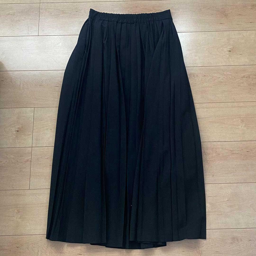 かぐれ　ラッププリーツスカート　黒　ブラック