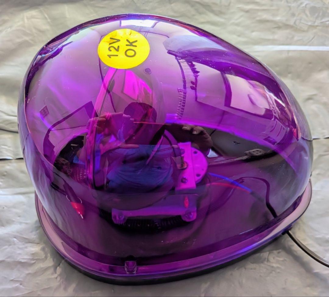 12Vスイッチ付き電球タイプ回転灯紫　サイコロ　星マーカー　ドクロつり革　他