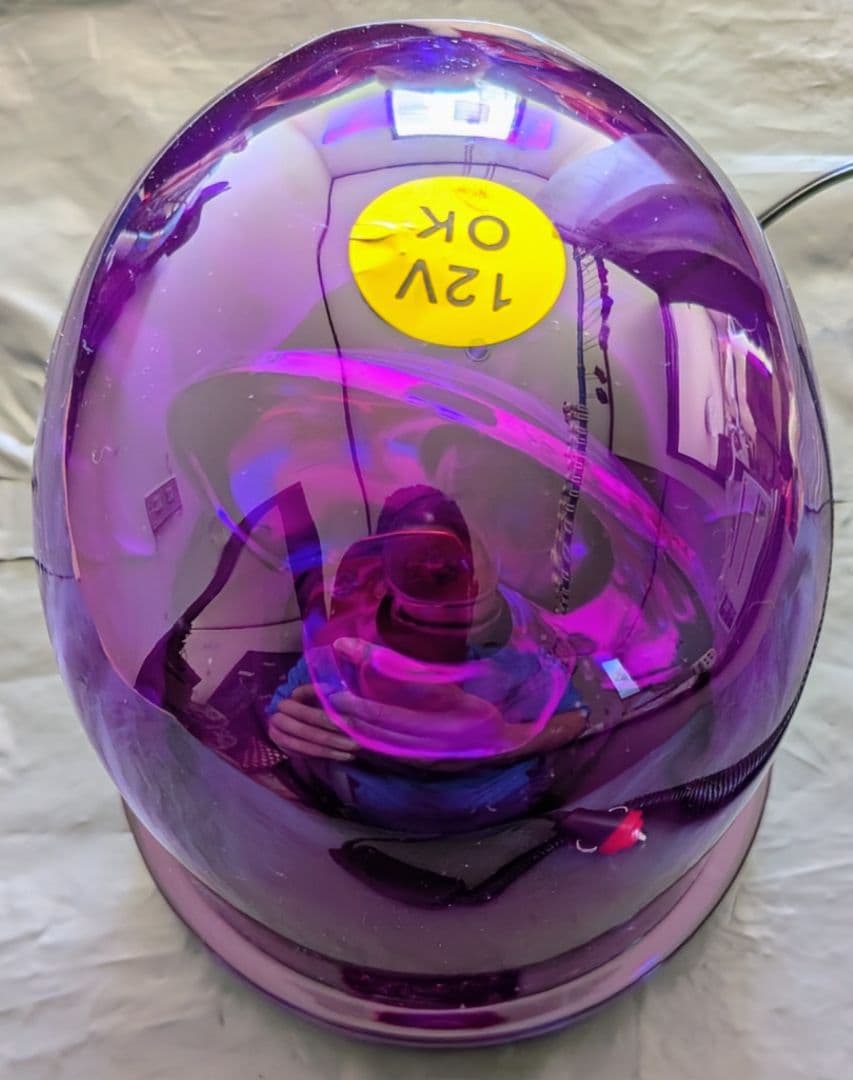 12Vスイッチ付き電球タイプ回転灯紫　サイコロ　星マーカー　ドクロつり革　他