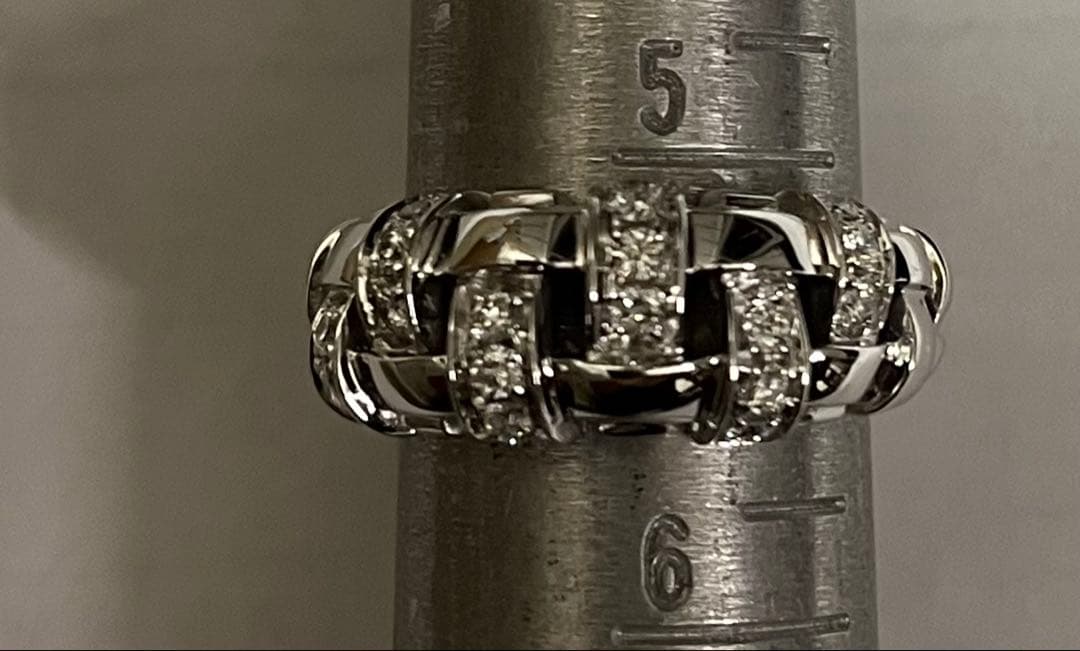 Tiffany & Co. ダイヤ　ウォーブンリング　ホワイトゴールド　10号