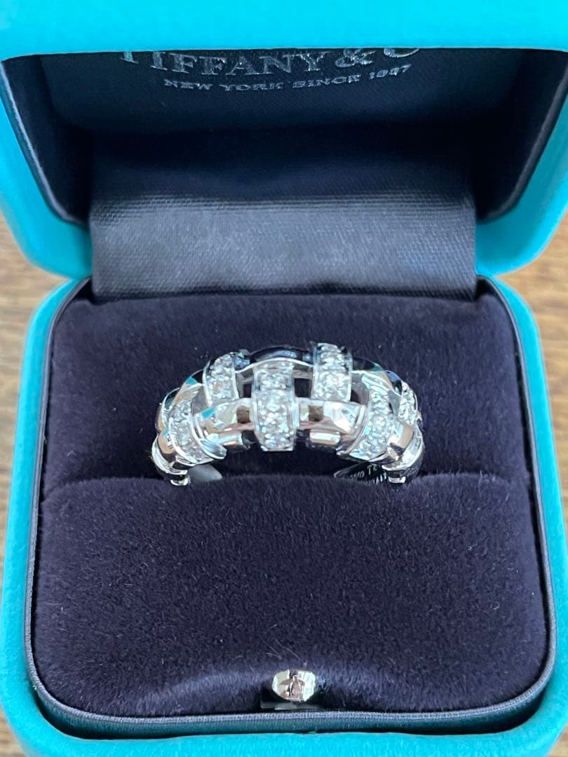 Tiffany & Co. ダイヤ　ウォーブンリング　ホワイトゴールド　10号