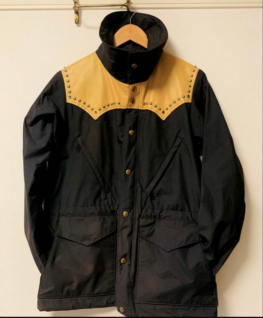 ロッキーマウンテン×ロンハーマン　　マウンテンパーカー　36 スタッズ　レザー