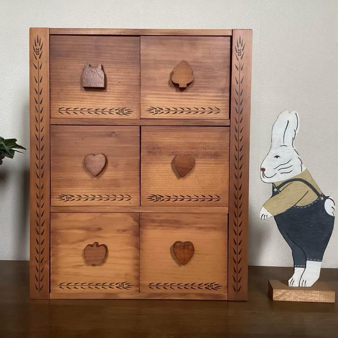 カントリー雑貨　木製　小物入れ